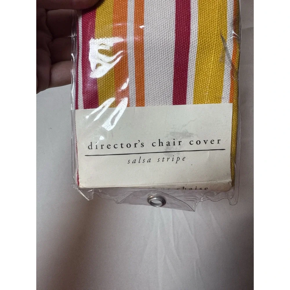 Pier 1 Imports Director's Chair Cover Salsa Stripe 100% Cotton Y2K Colorful Boho